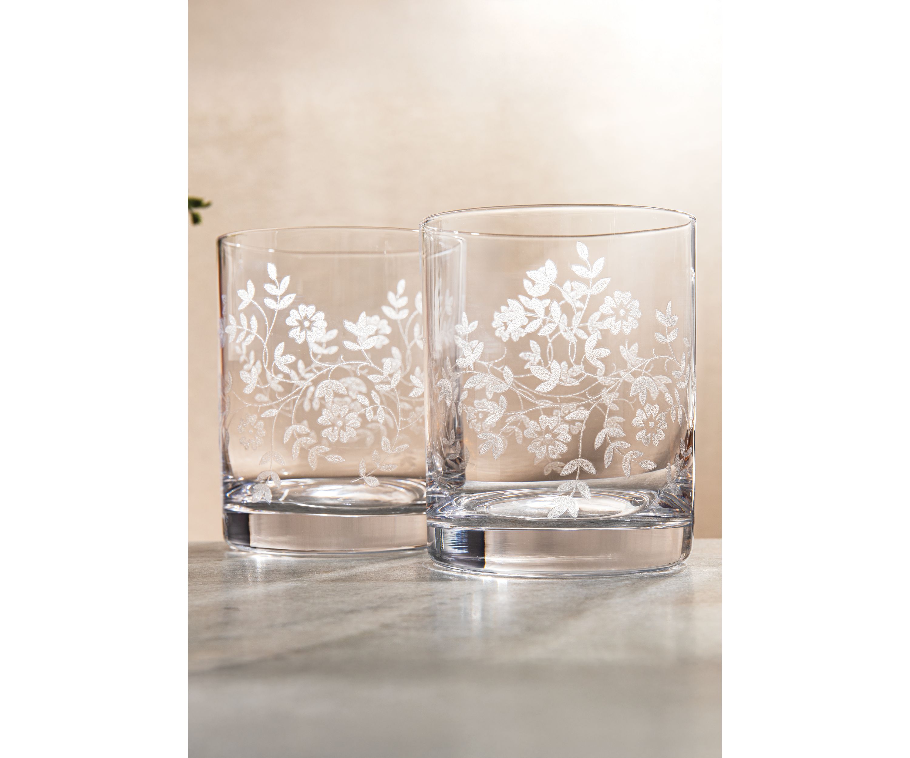 Set of 4 Estate Double Old Fashion Glasses