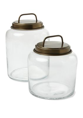 Gold Glass Small Canister