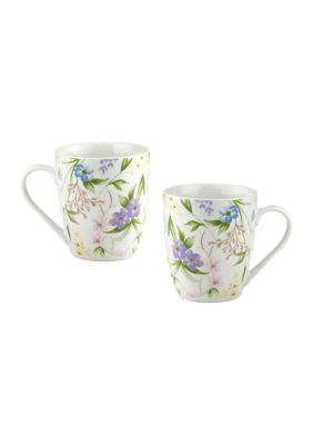 Southern Living Astra Collection Glazed Belly Coffee Mugs, Set of