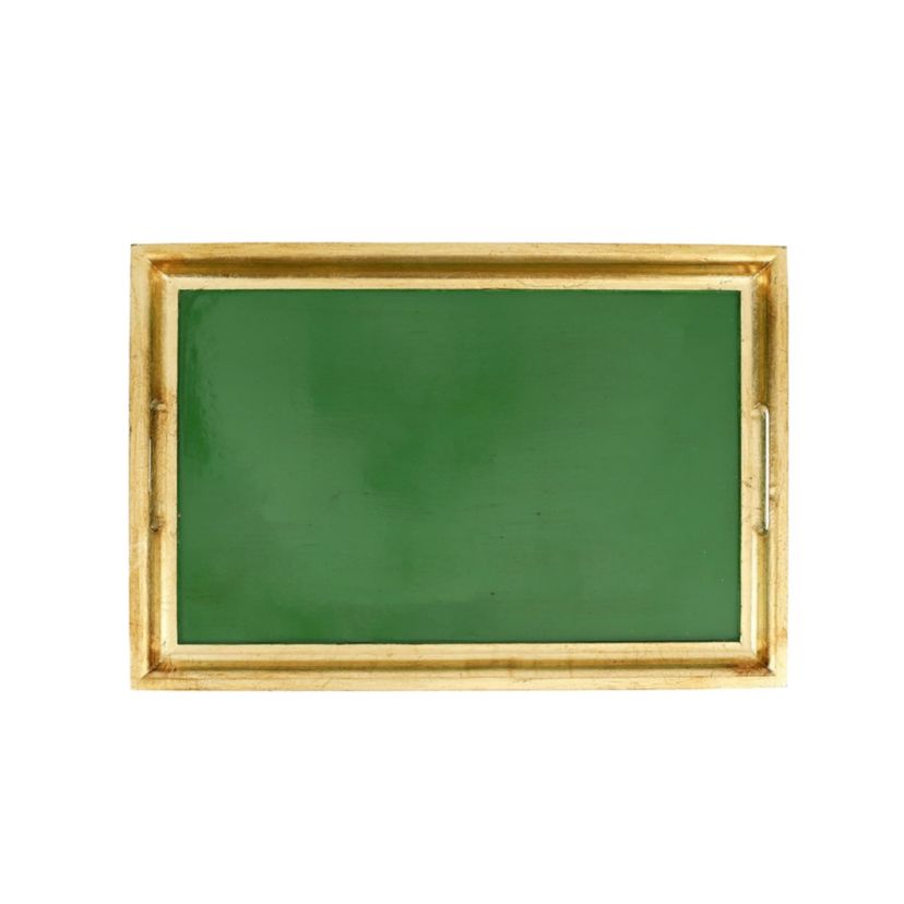 Florentine Wooden Accessories Gold Medium Rectangular Tray