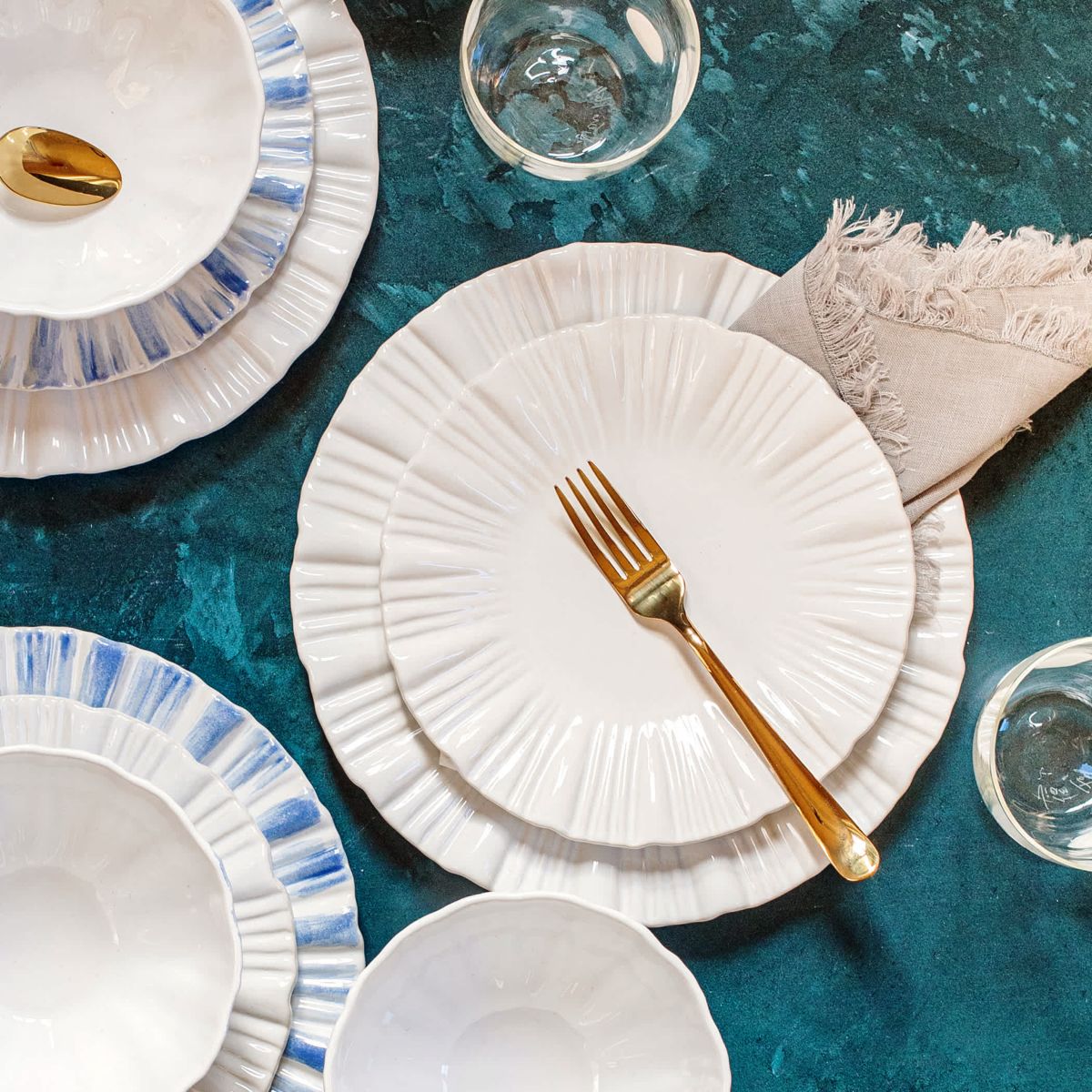 Bari Blue and White Salad Plate
