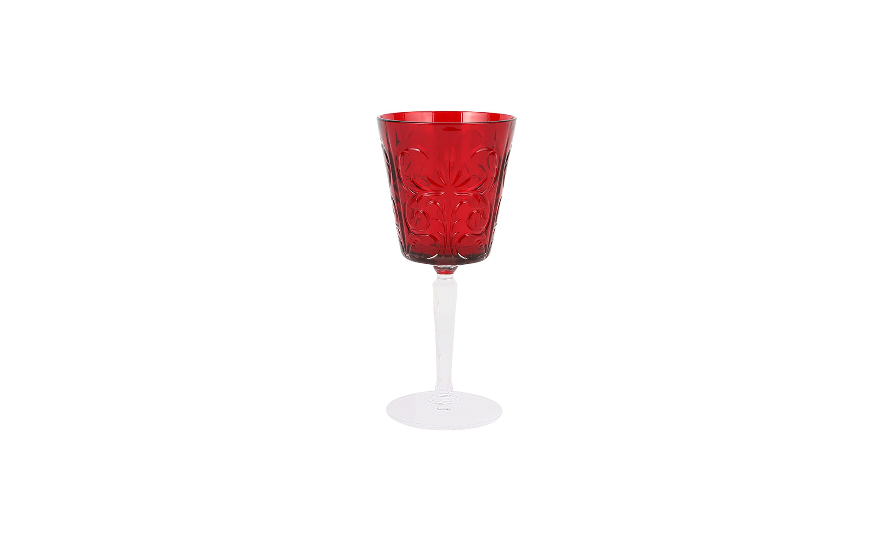 Barocco Ruby Wine Glass