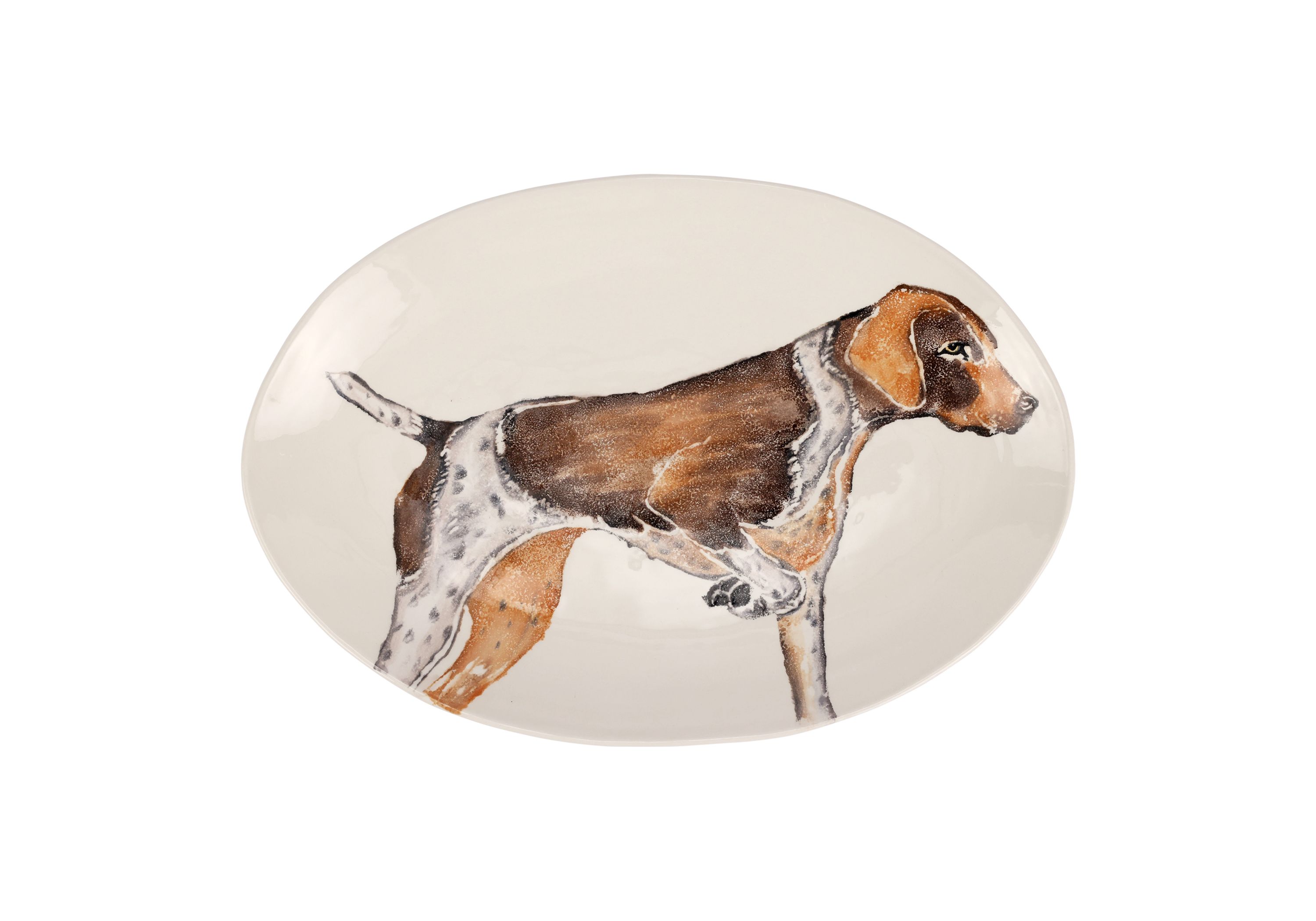 Cacciatore Pointer Shallow Oval Bowl