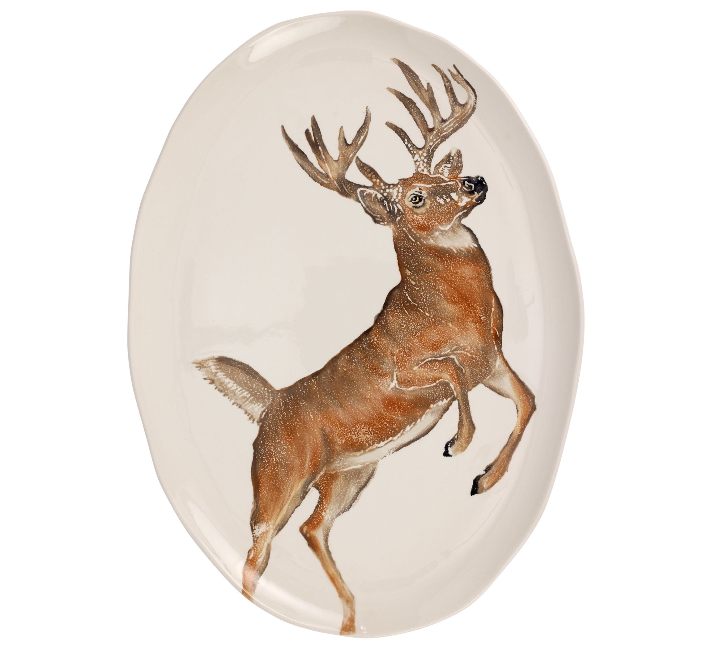 Cacciatore Deer Large Oval Platter