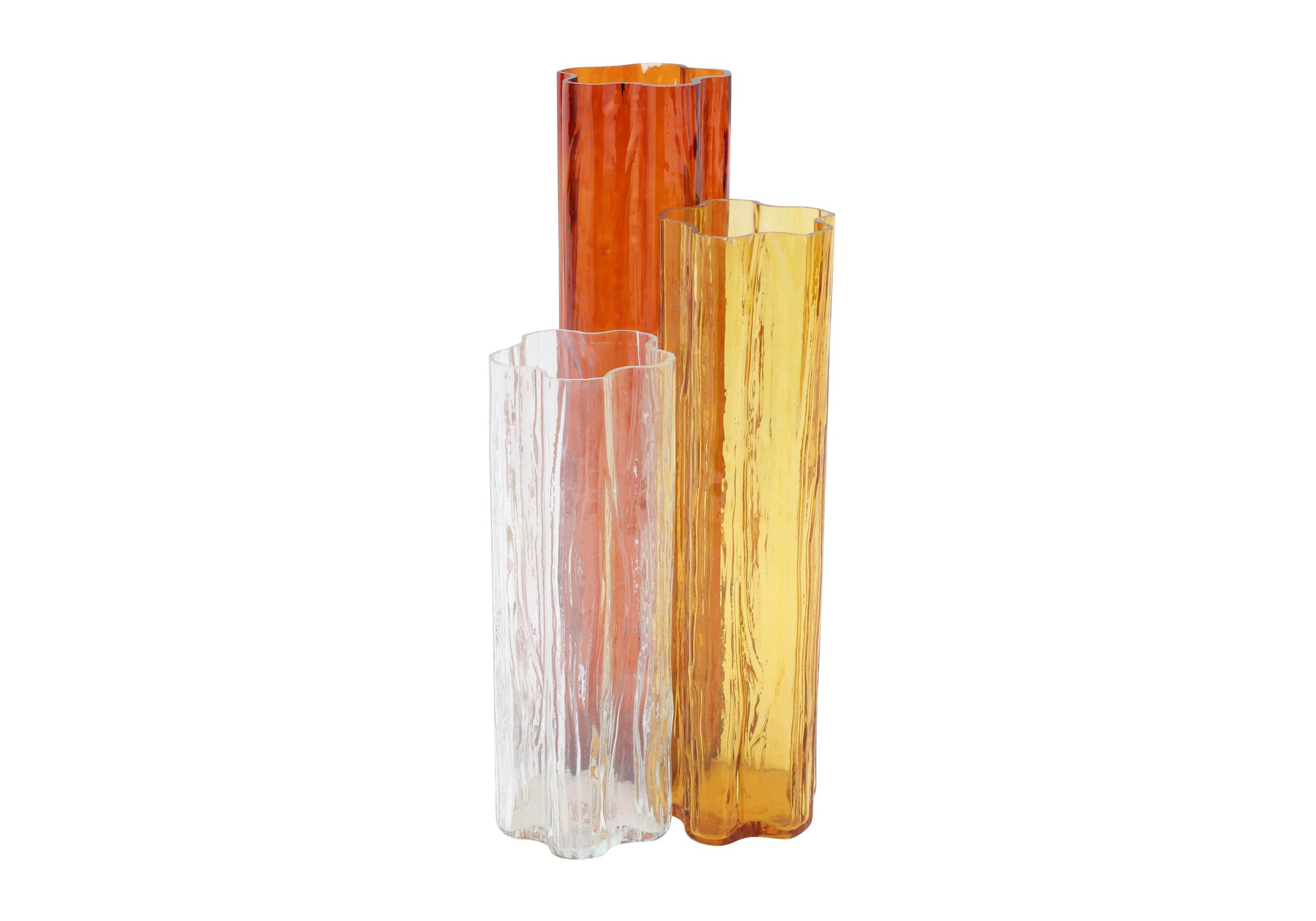 Flora Glass Amber Vase