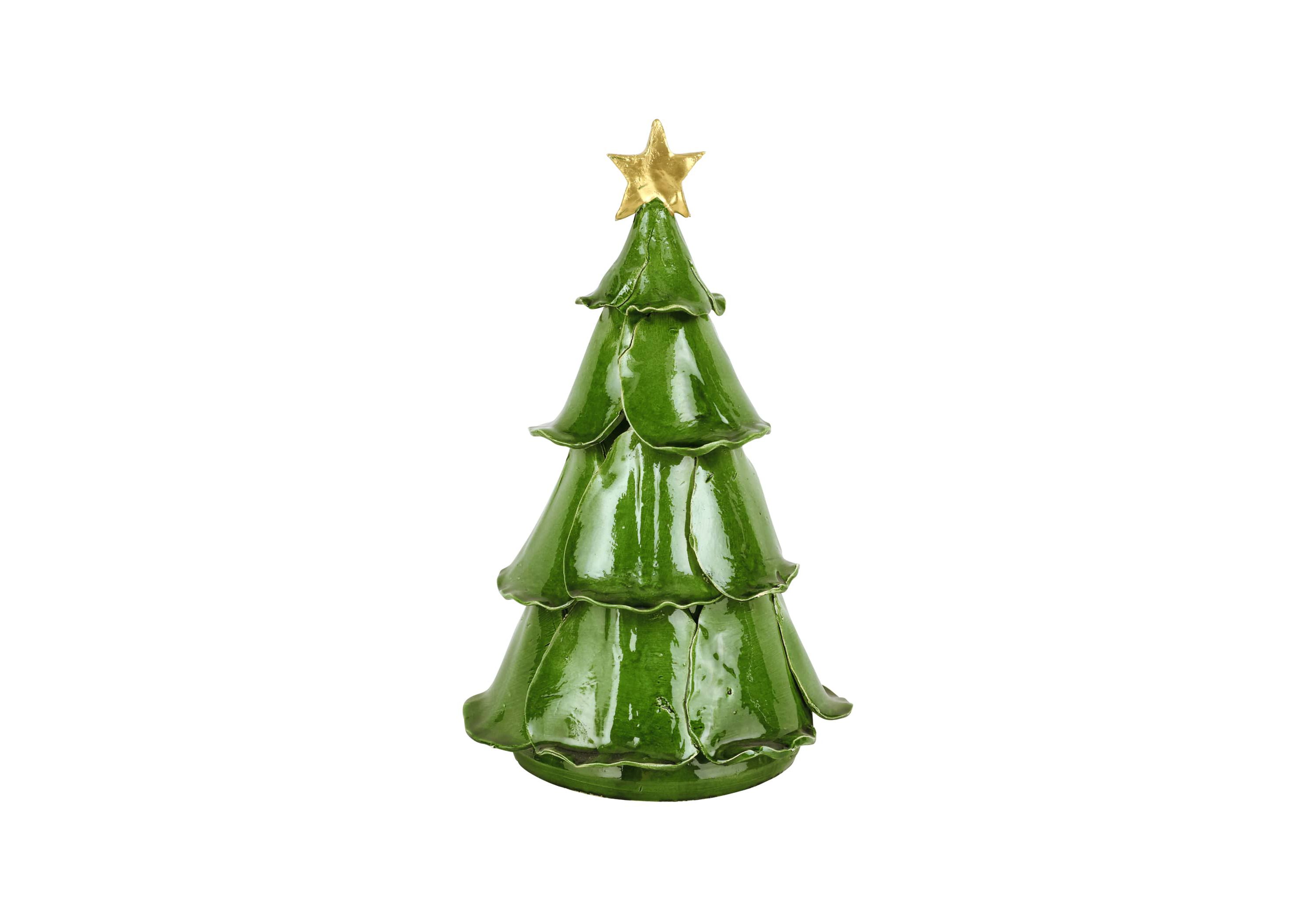 Foresta Green Medium Ruffled Tree