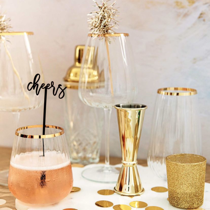 Francesca Gold Wine Glass