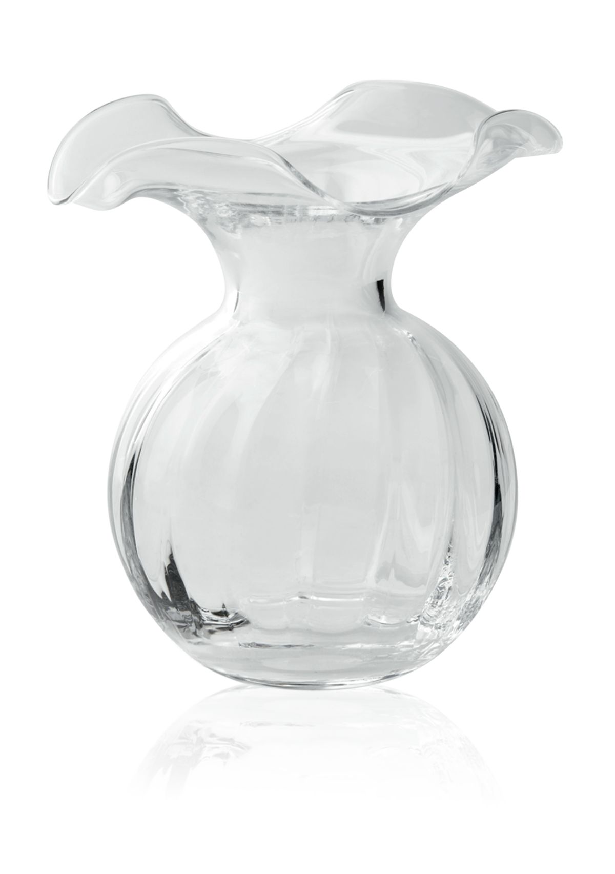 Hibiscus Glass Cobalt Tortoiseshell Small Fluted Vase