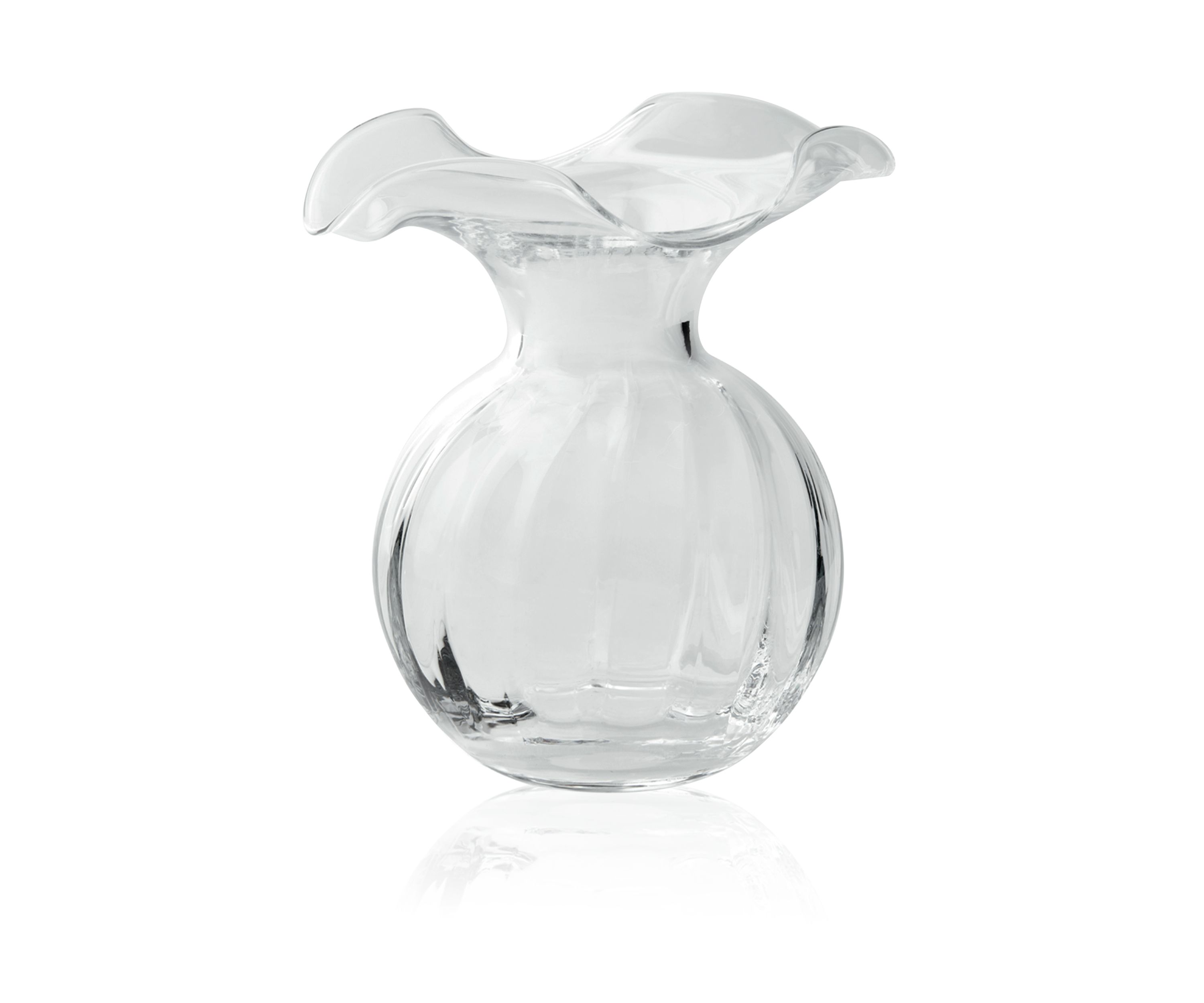 Hibiscus Glass Cobalt Tortoiseshell Small Fluted Vase