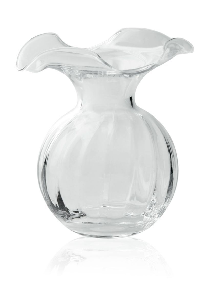 Hibiscus Glass Cobalt Tortoiseshell Small Fluted Vase