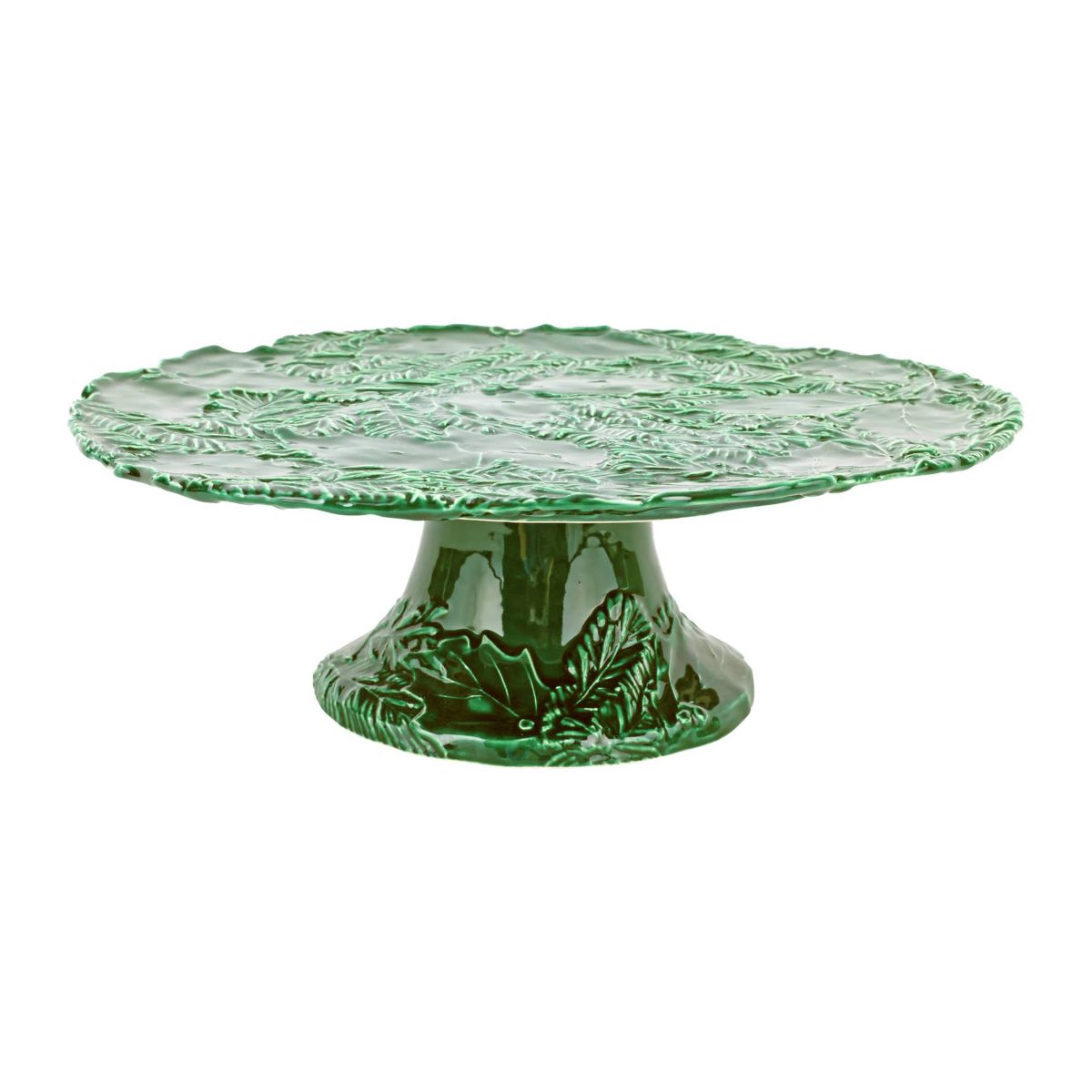 Lastra Holiday Green Figural Cake Stand