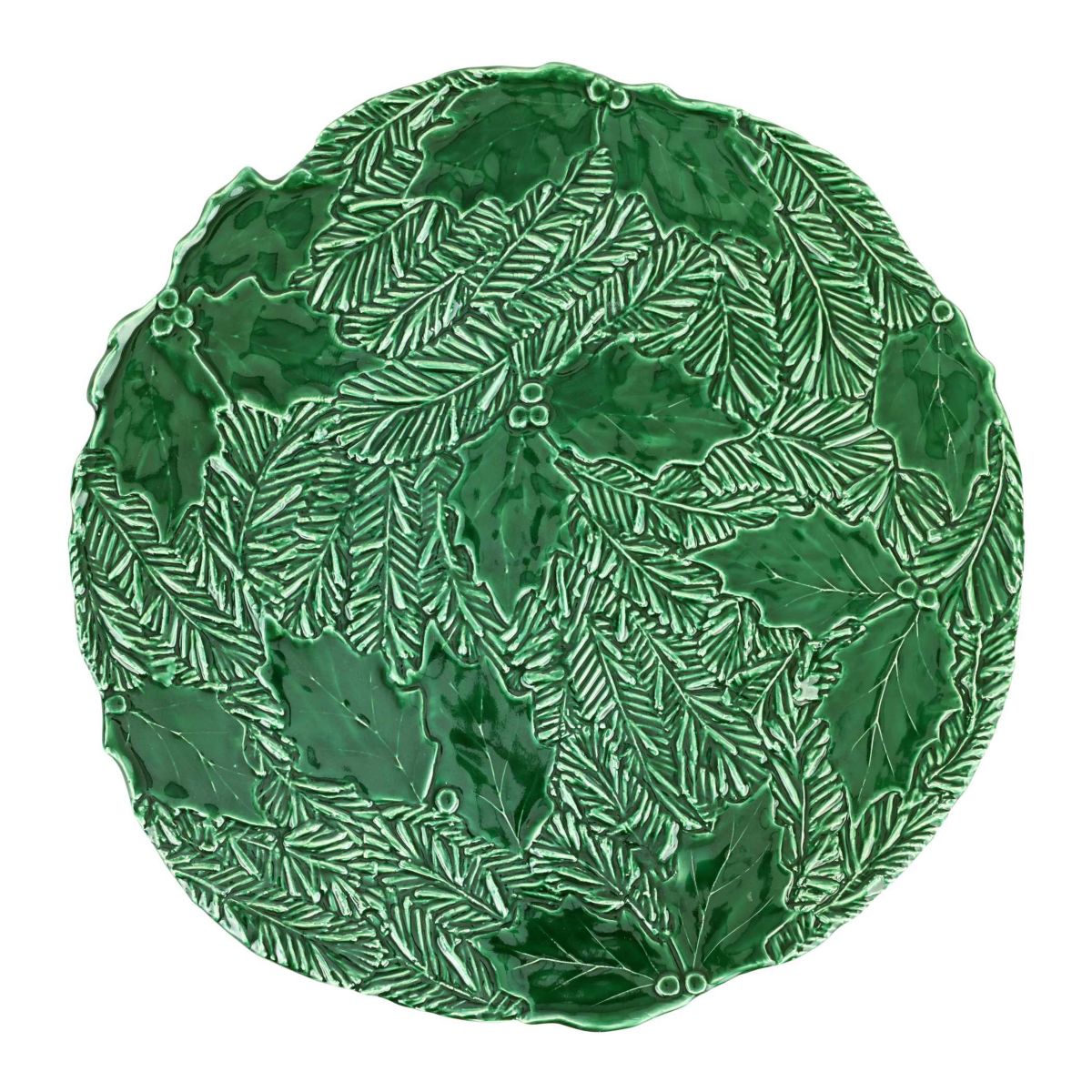 Lastra Holiday Green Figural Cake Stand