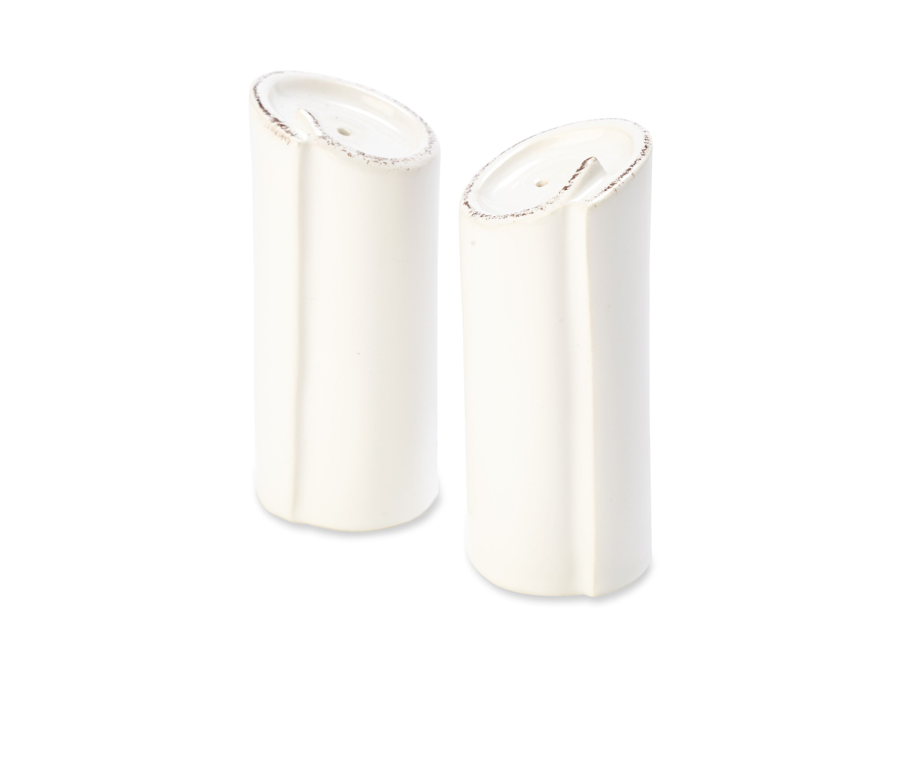 Lastra White Salt and Pepper Shakers