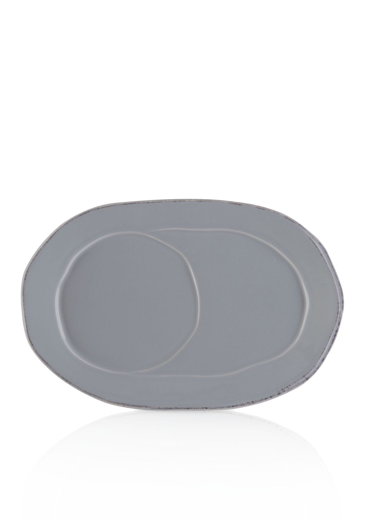Lastra Gray Oval Tray
