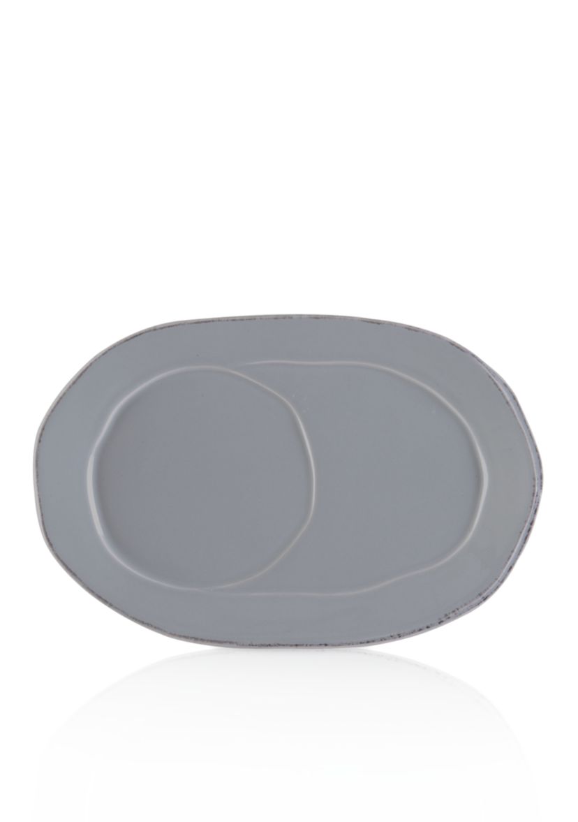 Lastra Gray Oval Tray
