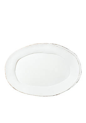 Lastra White Oval Platter