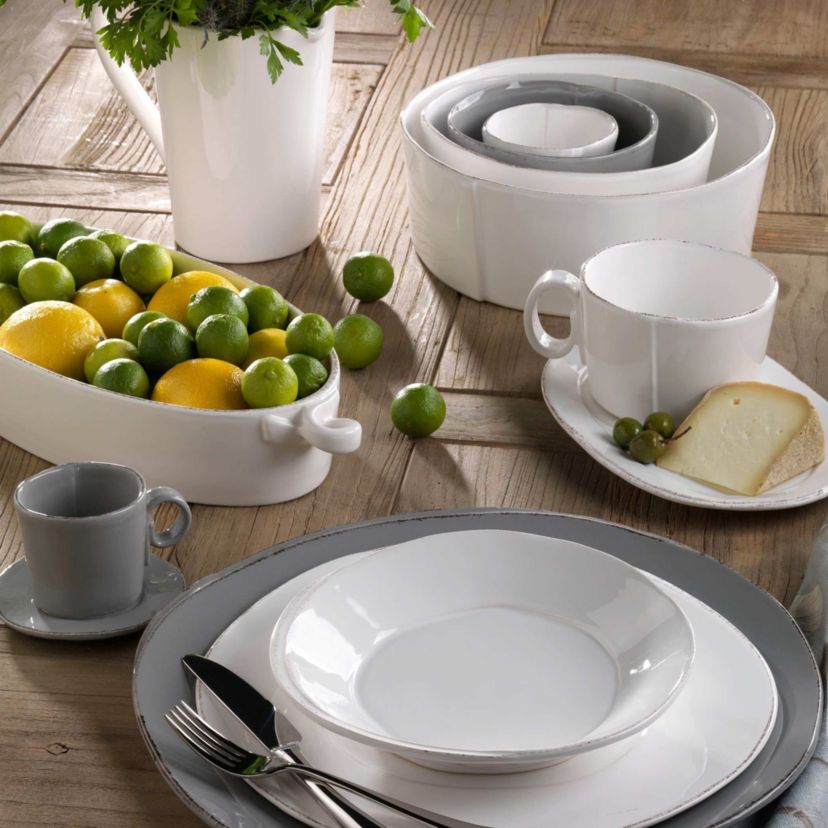Lastra White Medium Serving Bowl
