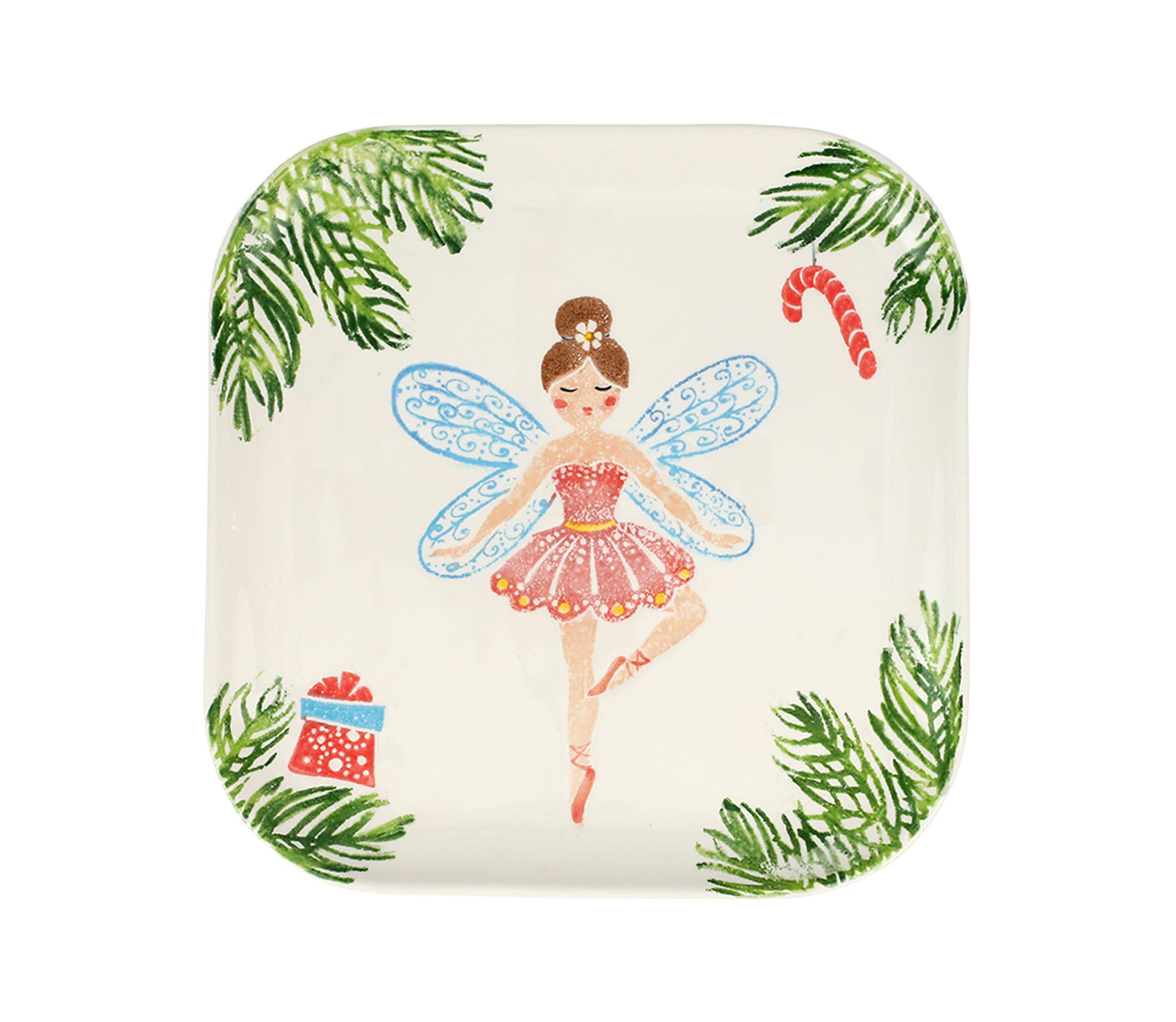 Nutcrackers Sugar Plum Fairy Square Platter