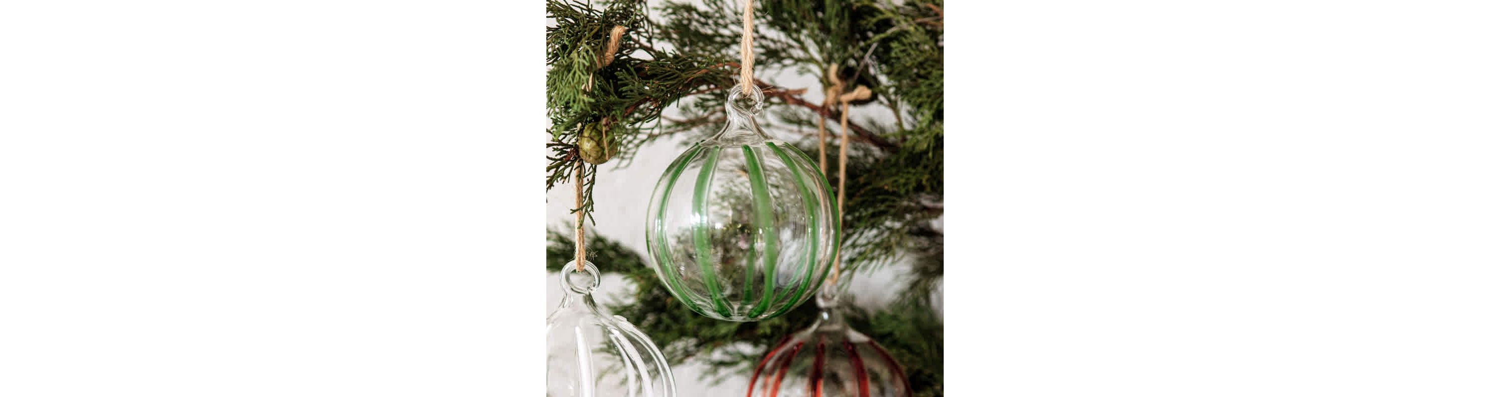 Nuovo Stripe Green Ornament