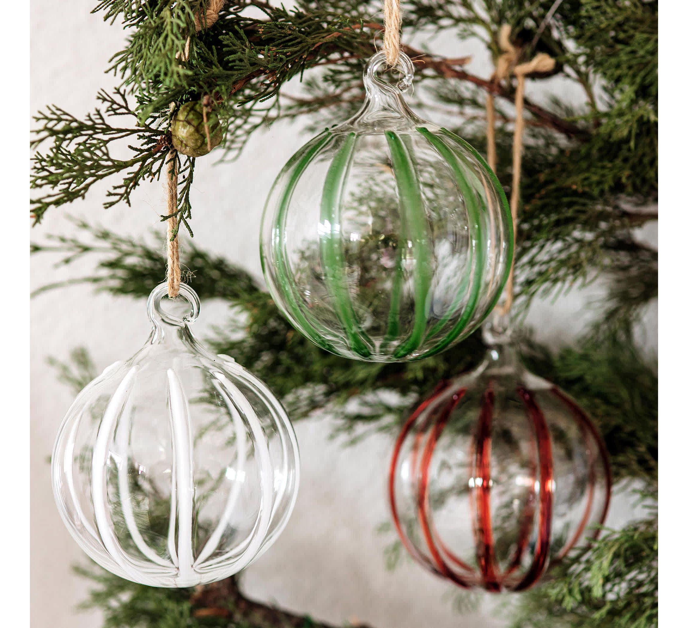Nuovo Stripe Red Ornament