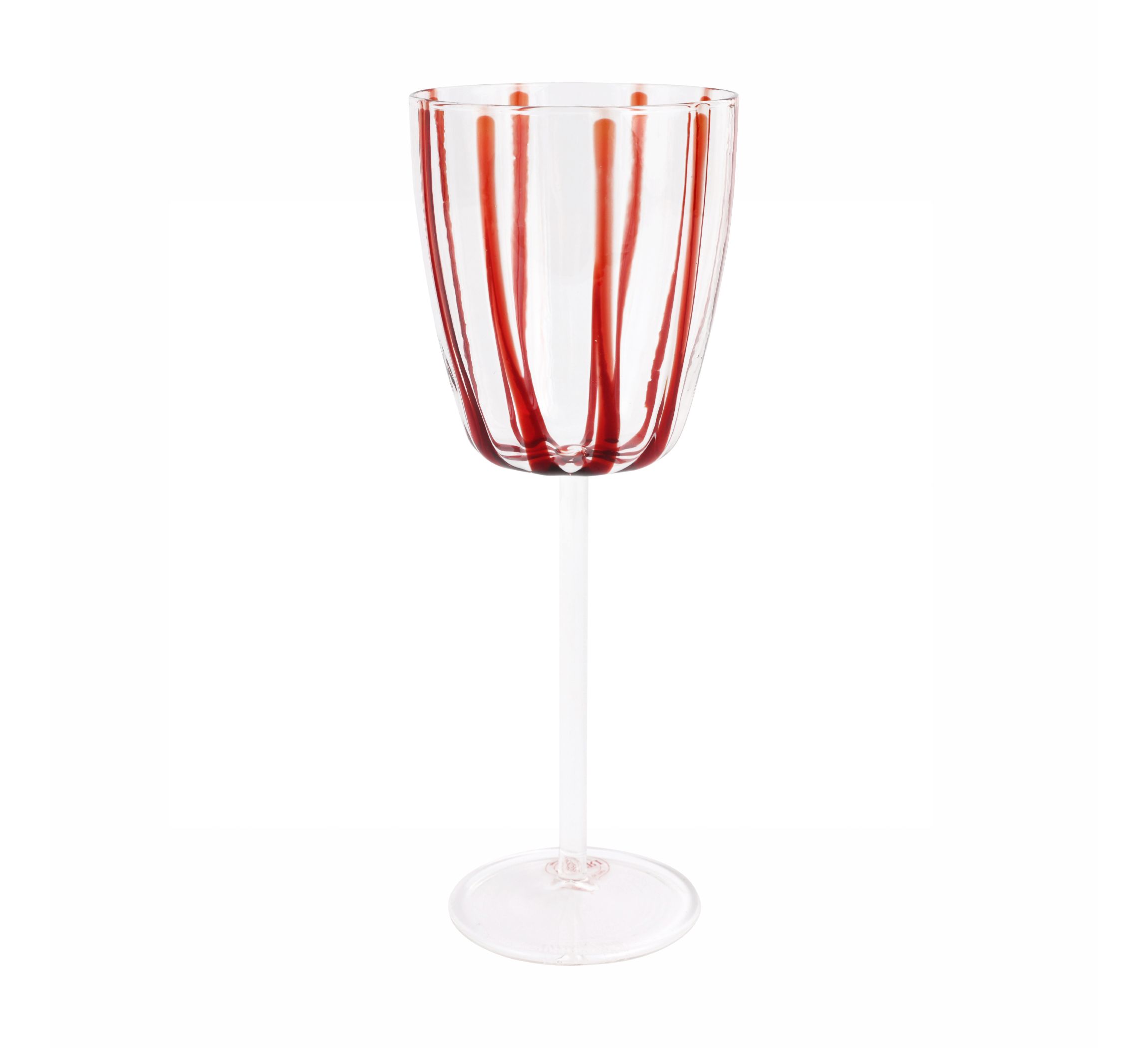 Nuovo Stripe Red Wine Glass