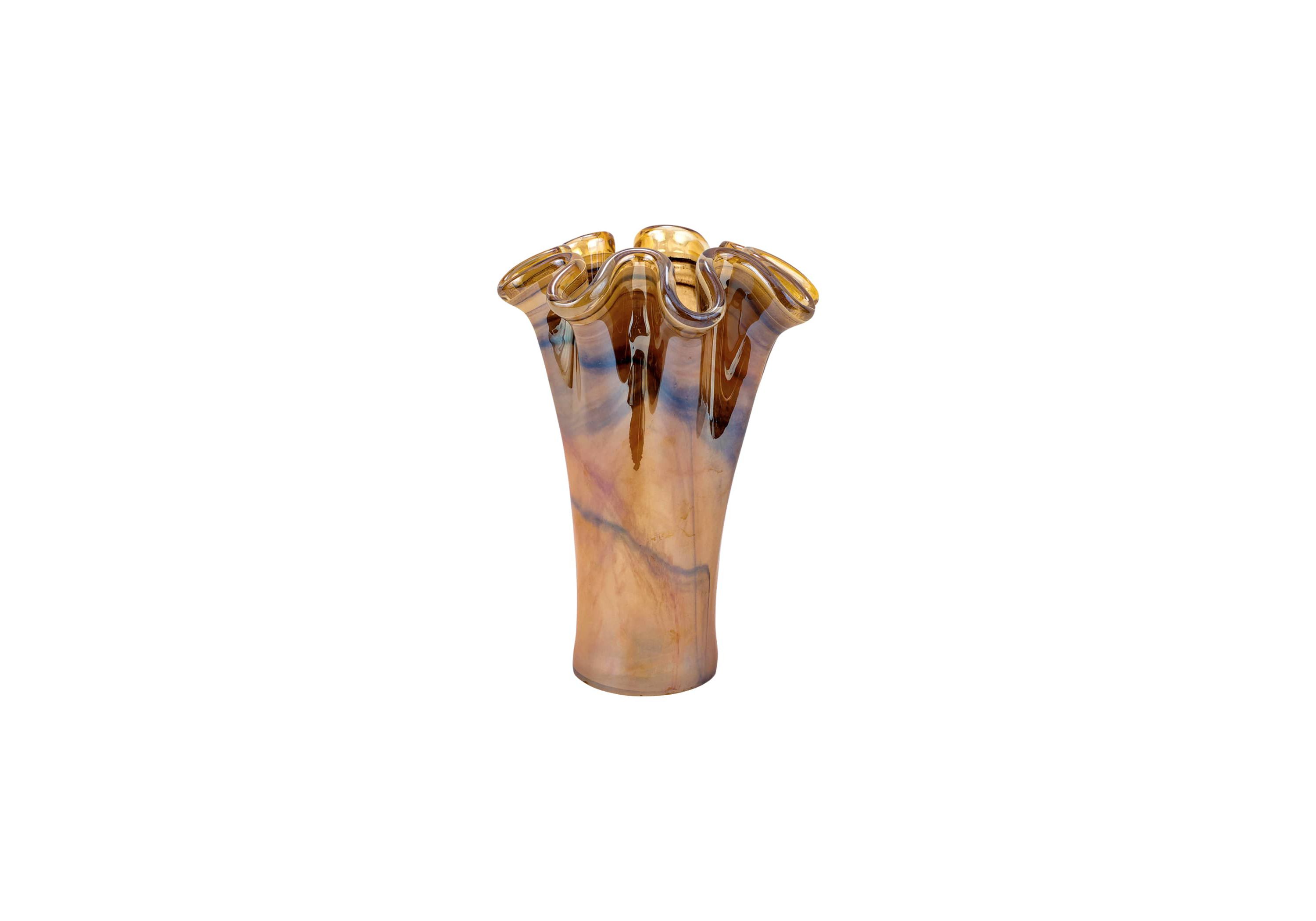 Onda Glass Tortoiseshell Short Vase
