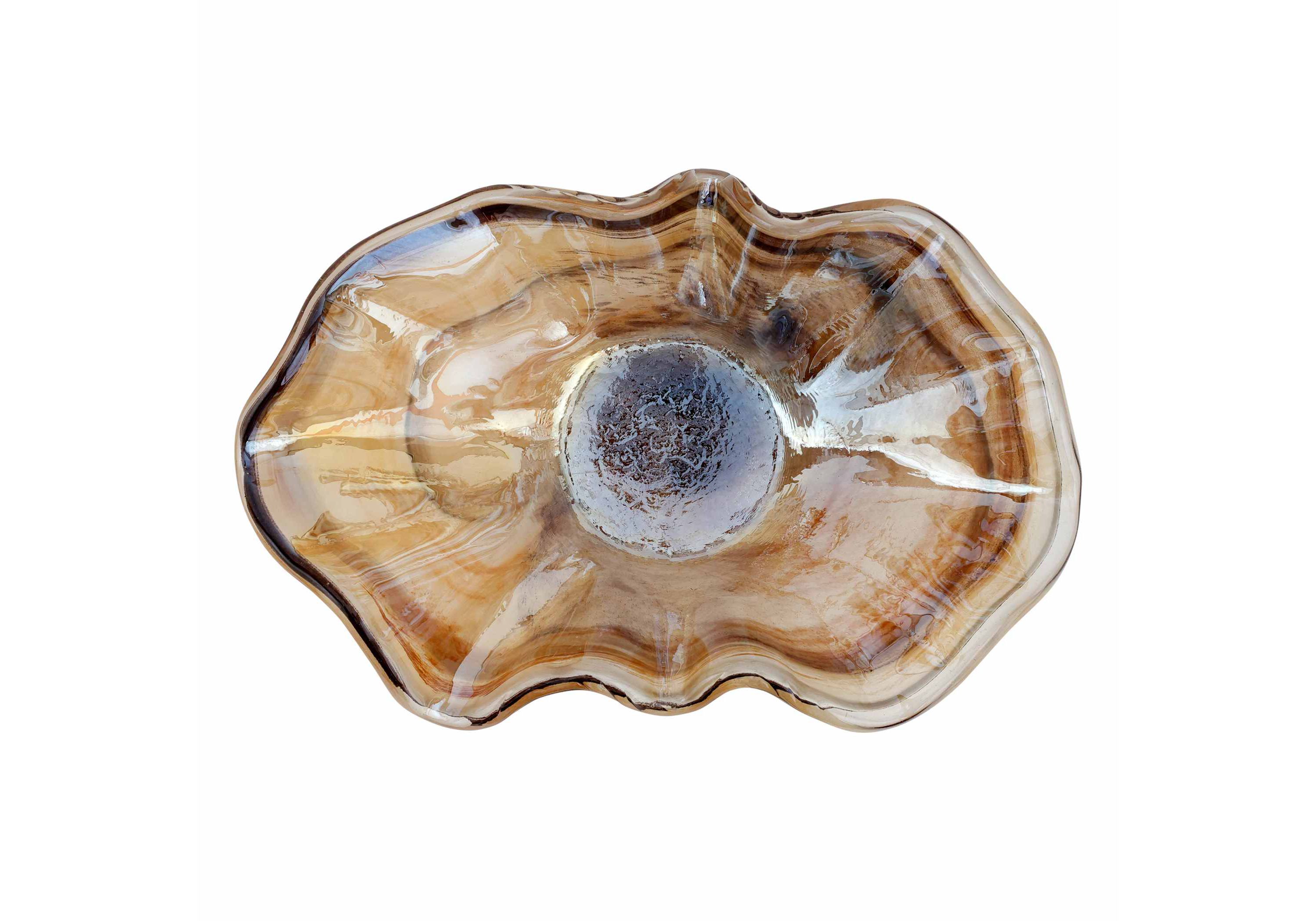 Onda Glass Tortoiseshell Large Bowl