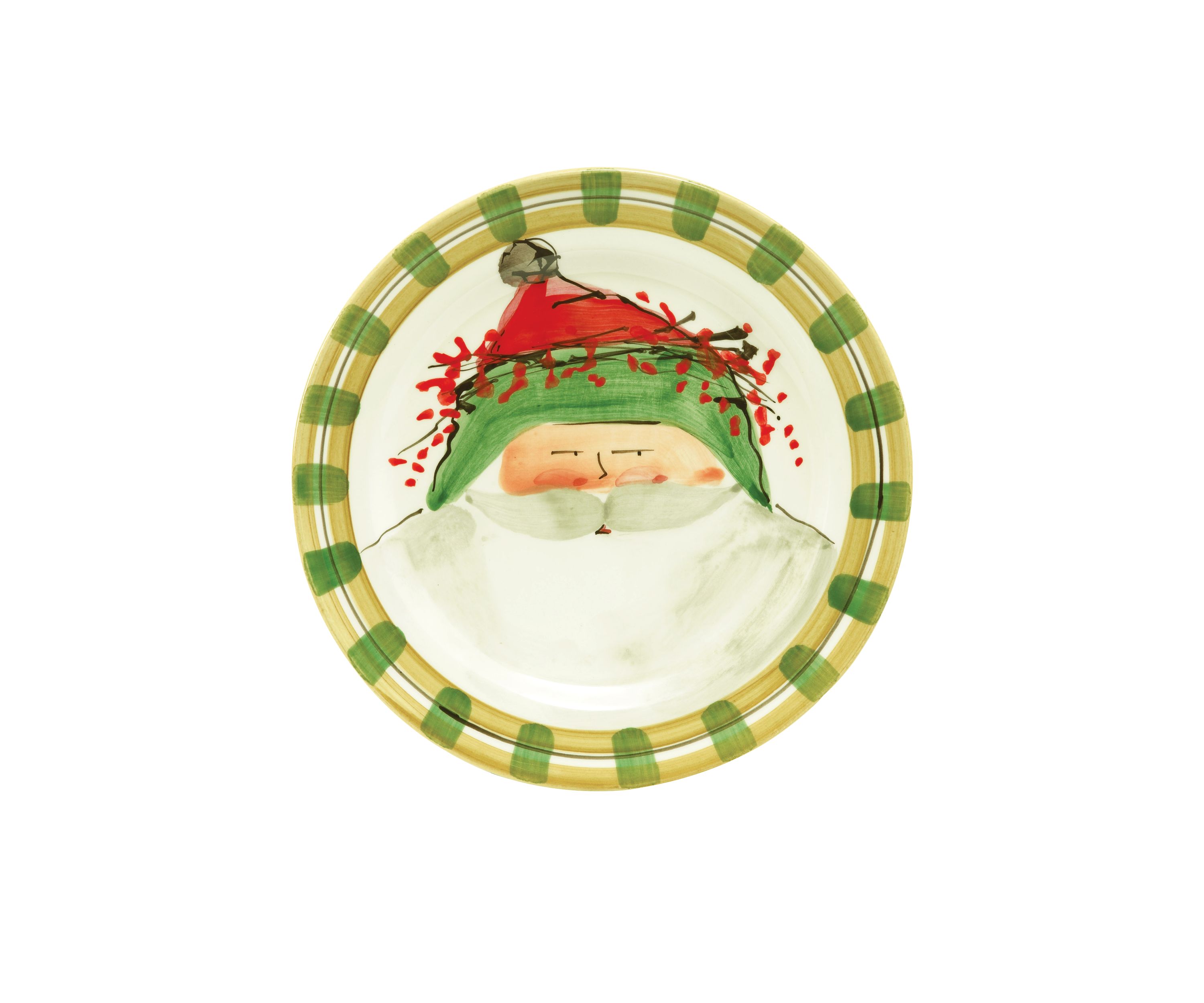 Old St. Nick Santa Green Hat Dinner Plate 10.75-in.