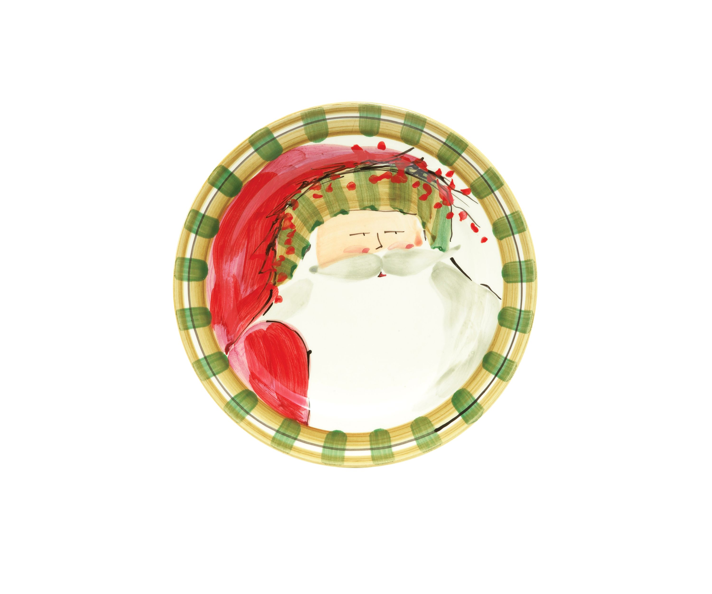 Old St. Nick Striped Hat Dinner Plate 10.75-in.