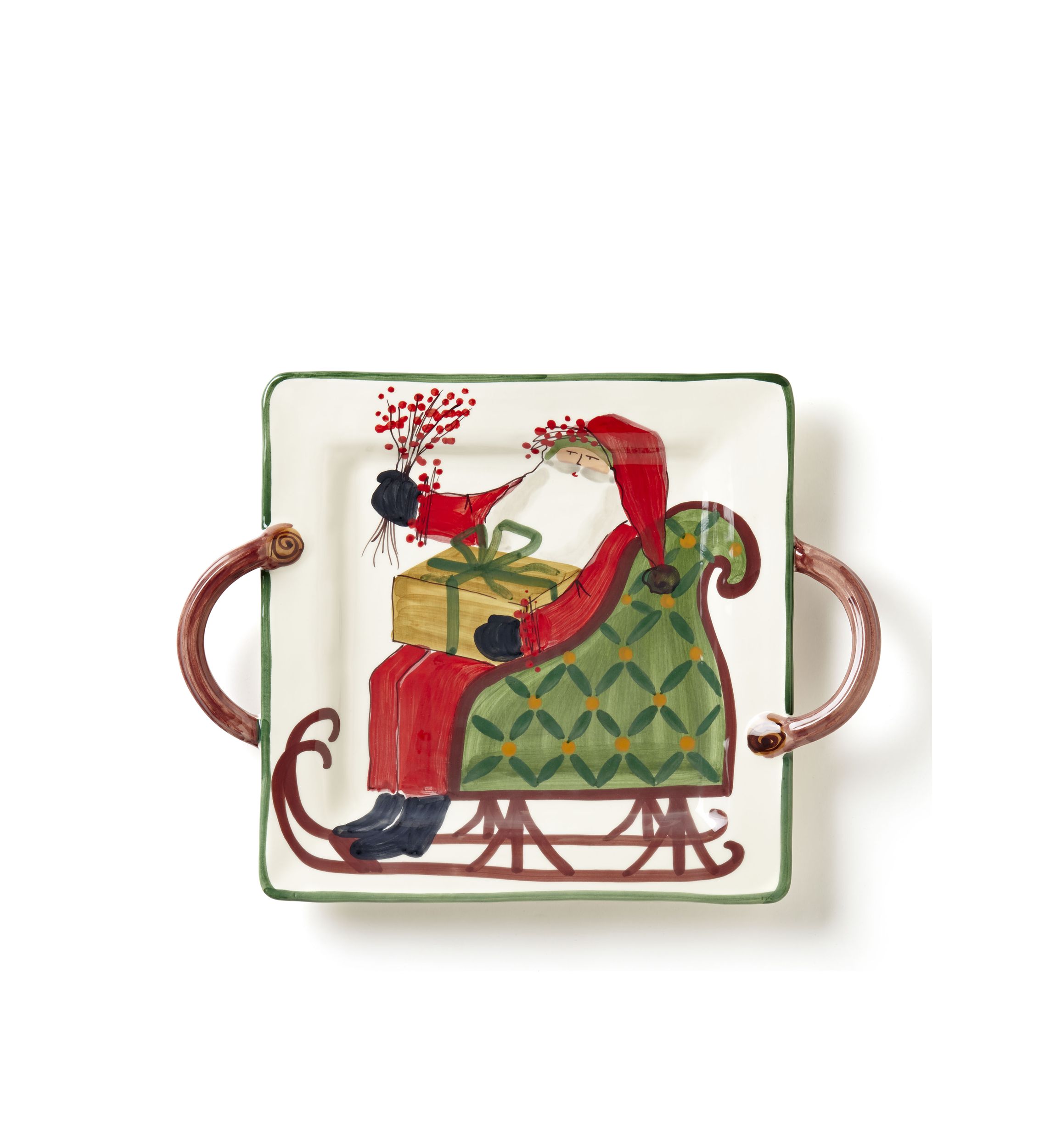 Old St. Nick Round Handled Platter
