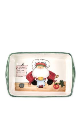 Old St. Nick Rectangular Baker with Chef