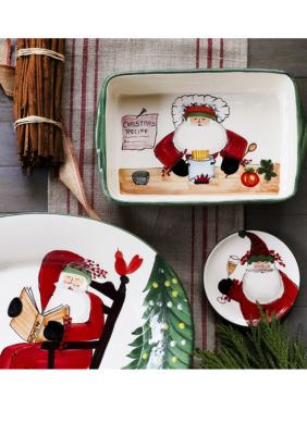 Old St. Nick Rectangular Baker with Chef