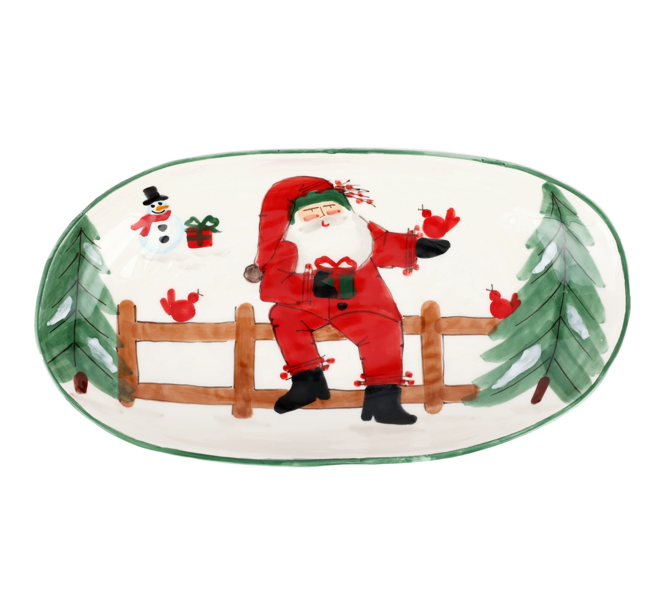 Old St. Nick Shallow Oval Bowl