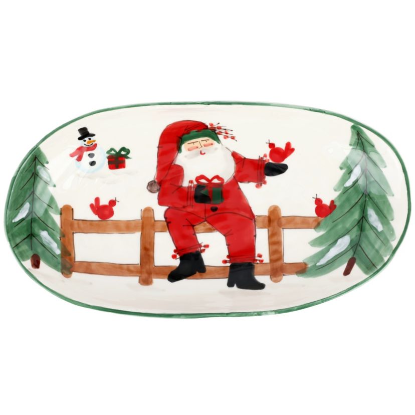 Old St. Nick Shallow Oval Bowl