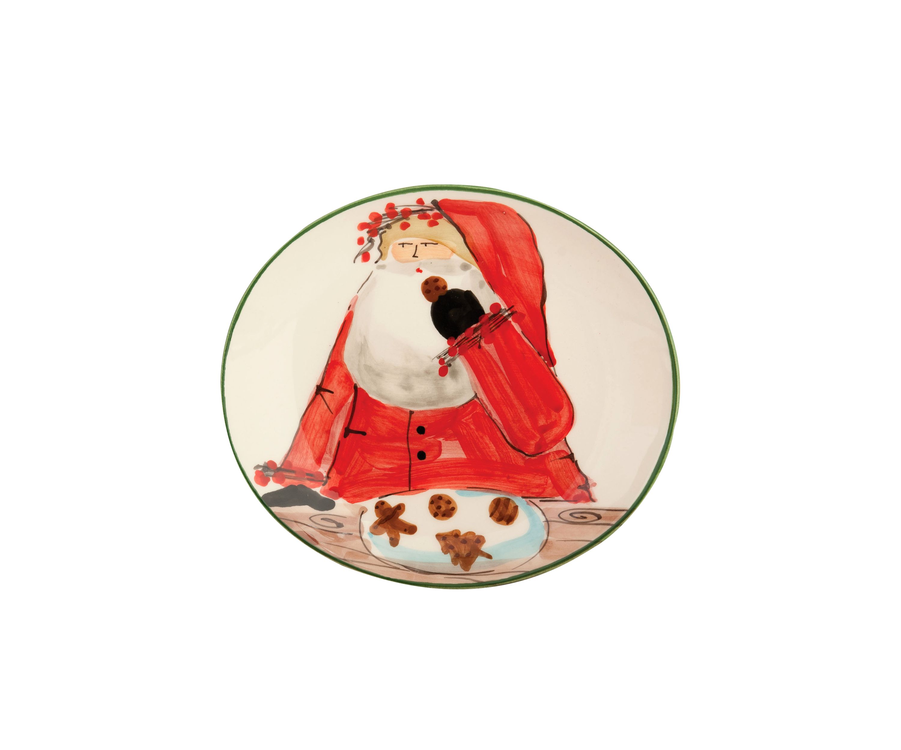 Old St. Nick Santa Cookie Plate 8.25-in. x 7.5-in.