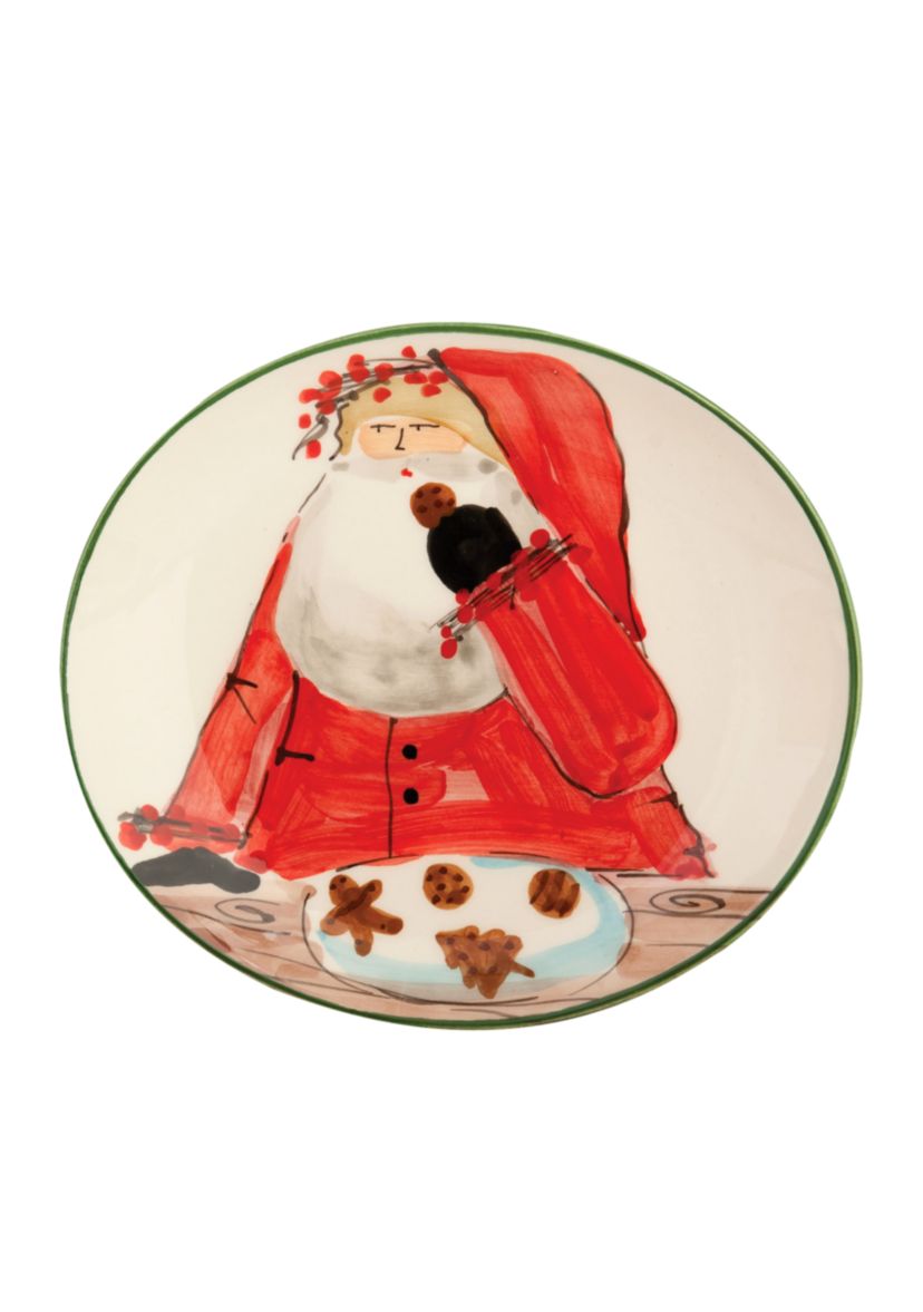 Old St. Nick Santa Cookie Plate 8.25-in. x 7.5-in.