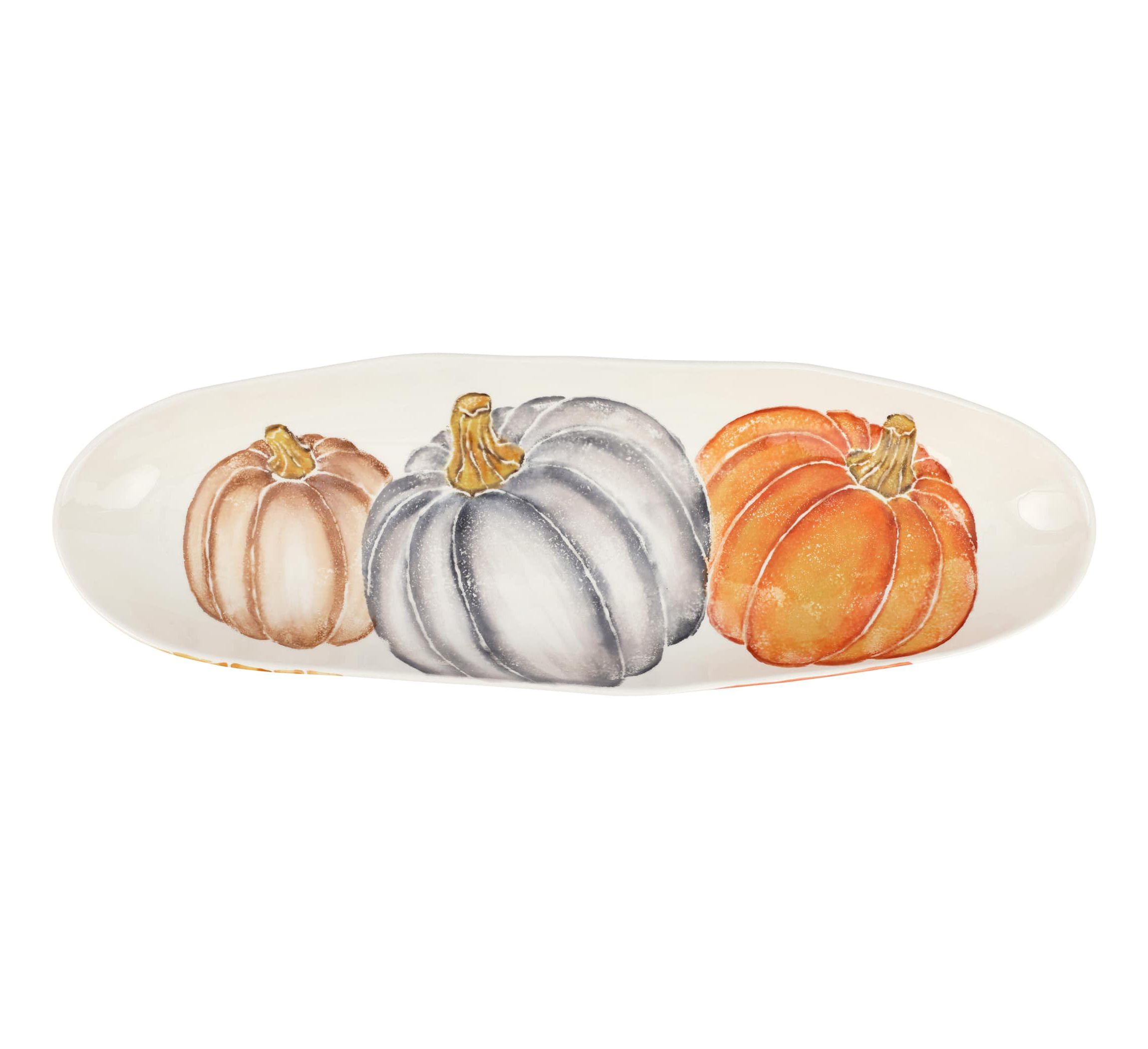 Pumpkins Narrow Oval Platter