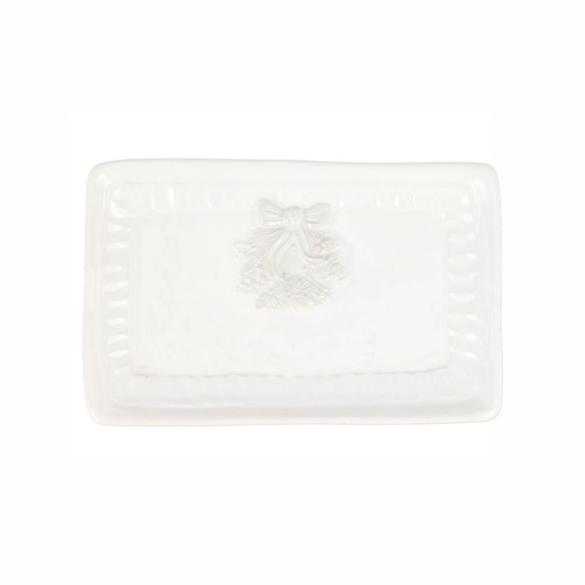 Pietra Natale Wreath Rectangular Tray