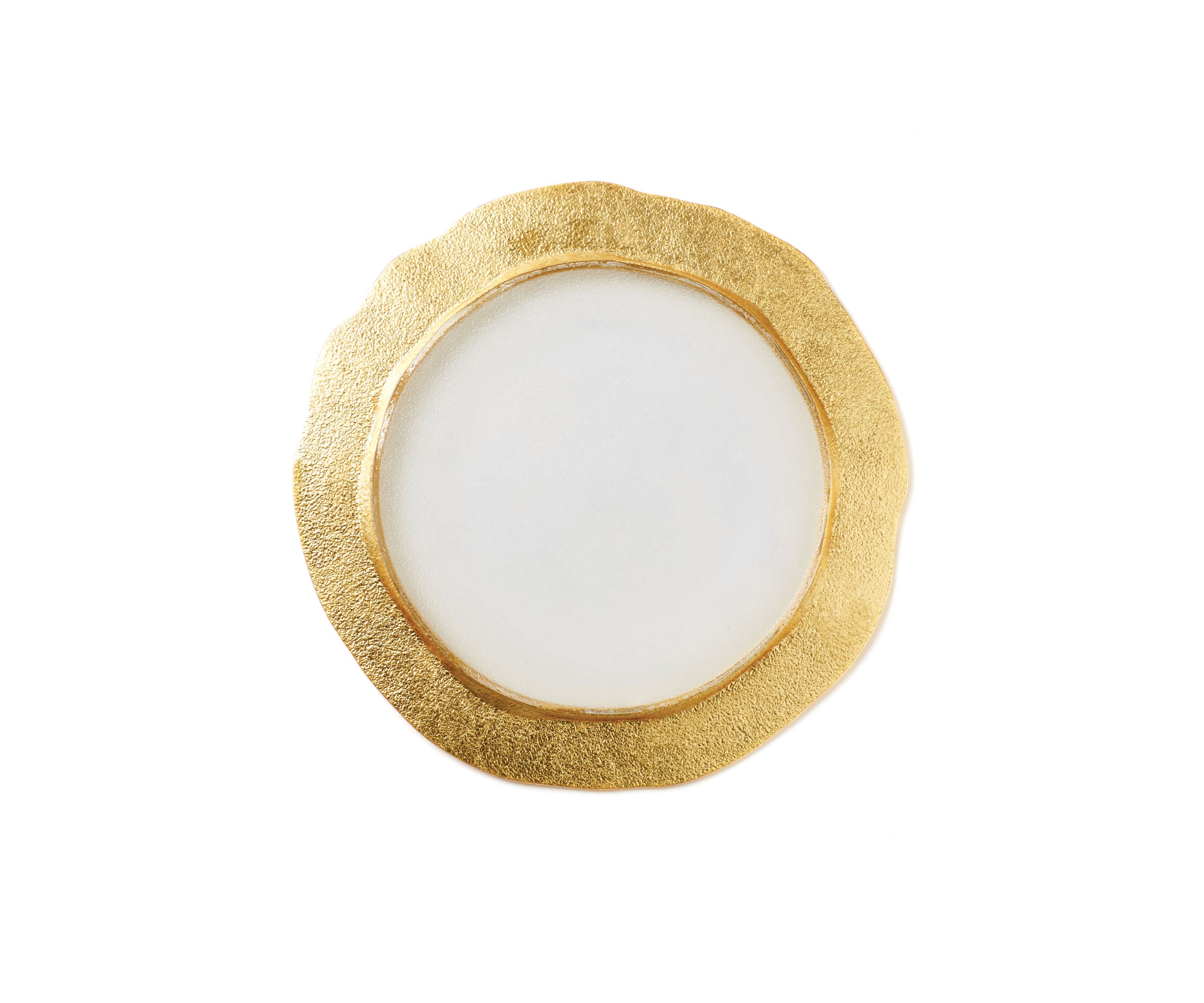Rufolo Glass Gold Organic Service Plate/Charger