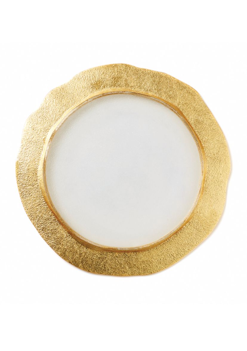Rufolo Glass Gold Organic Service Plate/Charger