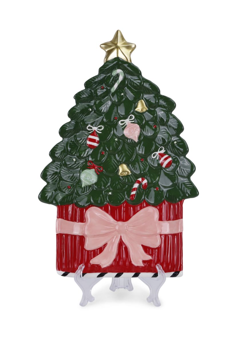 Christmas Tree Shaped Porcelain Platter