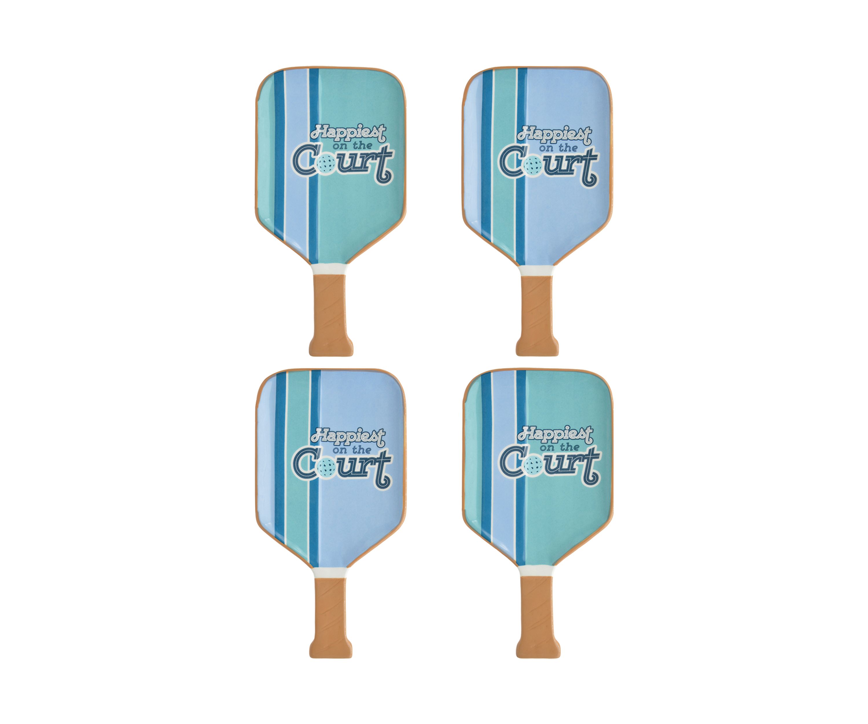 Set of 4 Paddle Shaped Appetizer Plates