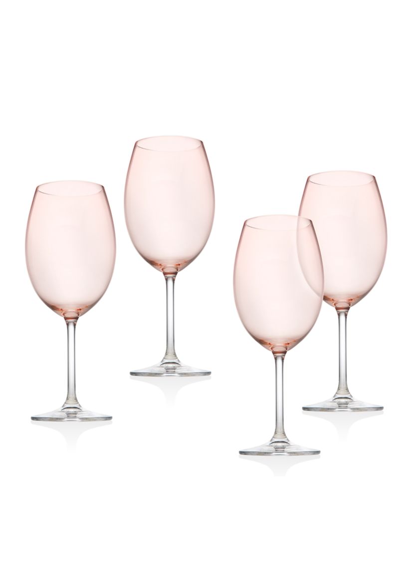 Meridian Blush Wine Glasses - Set of 4