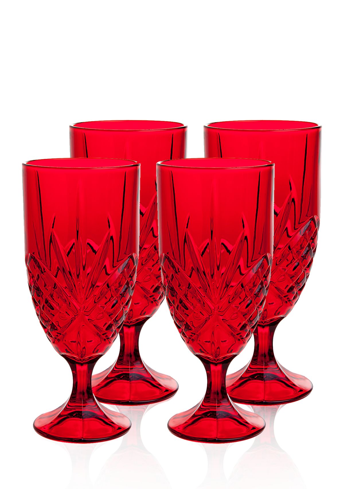 Dublin Red Set of 4 Iced Tea Glasses