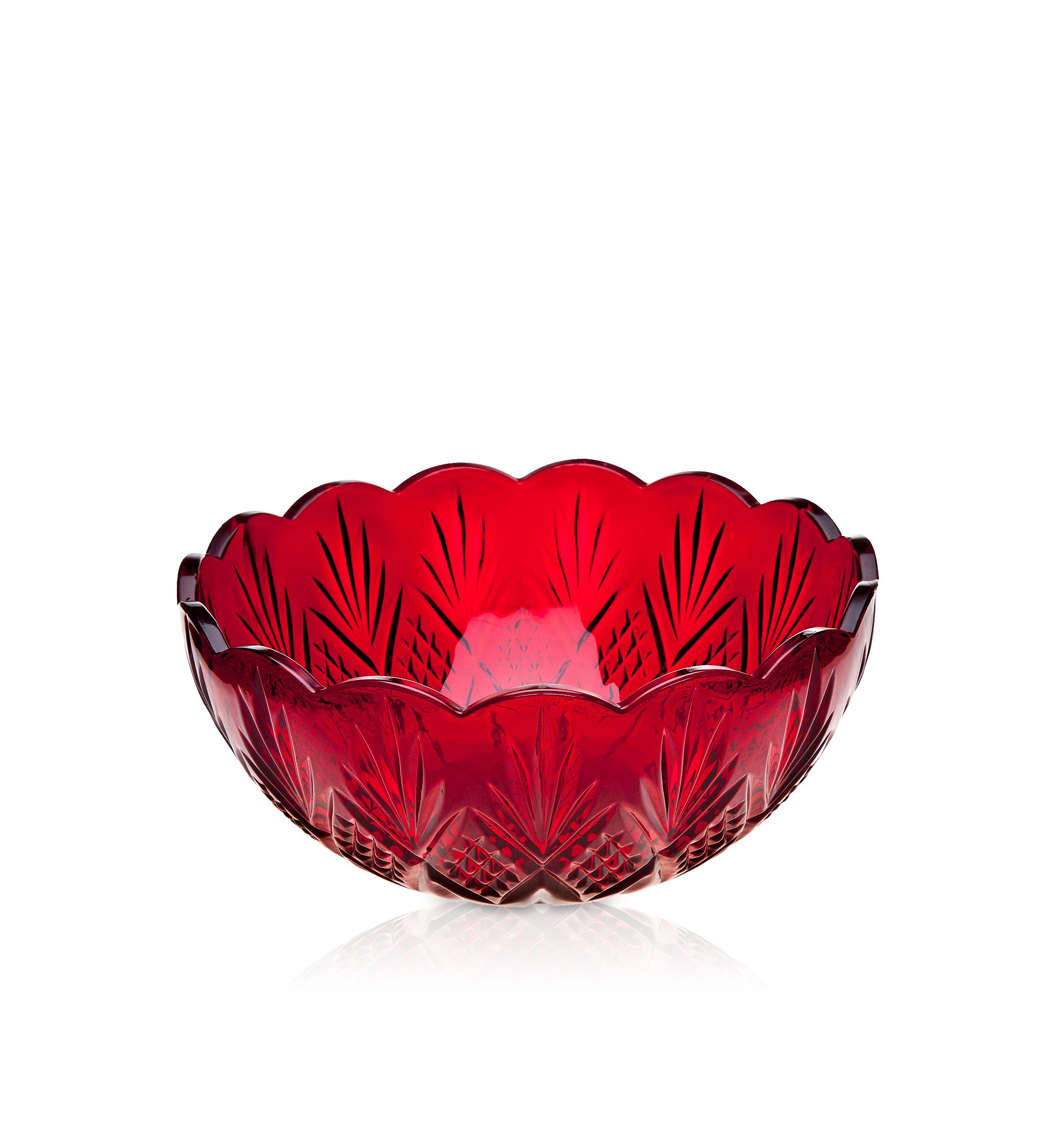 Crystal Red Serving Bowl