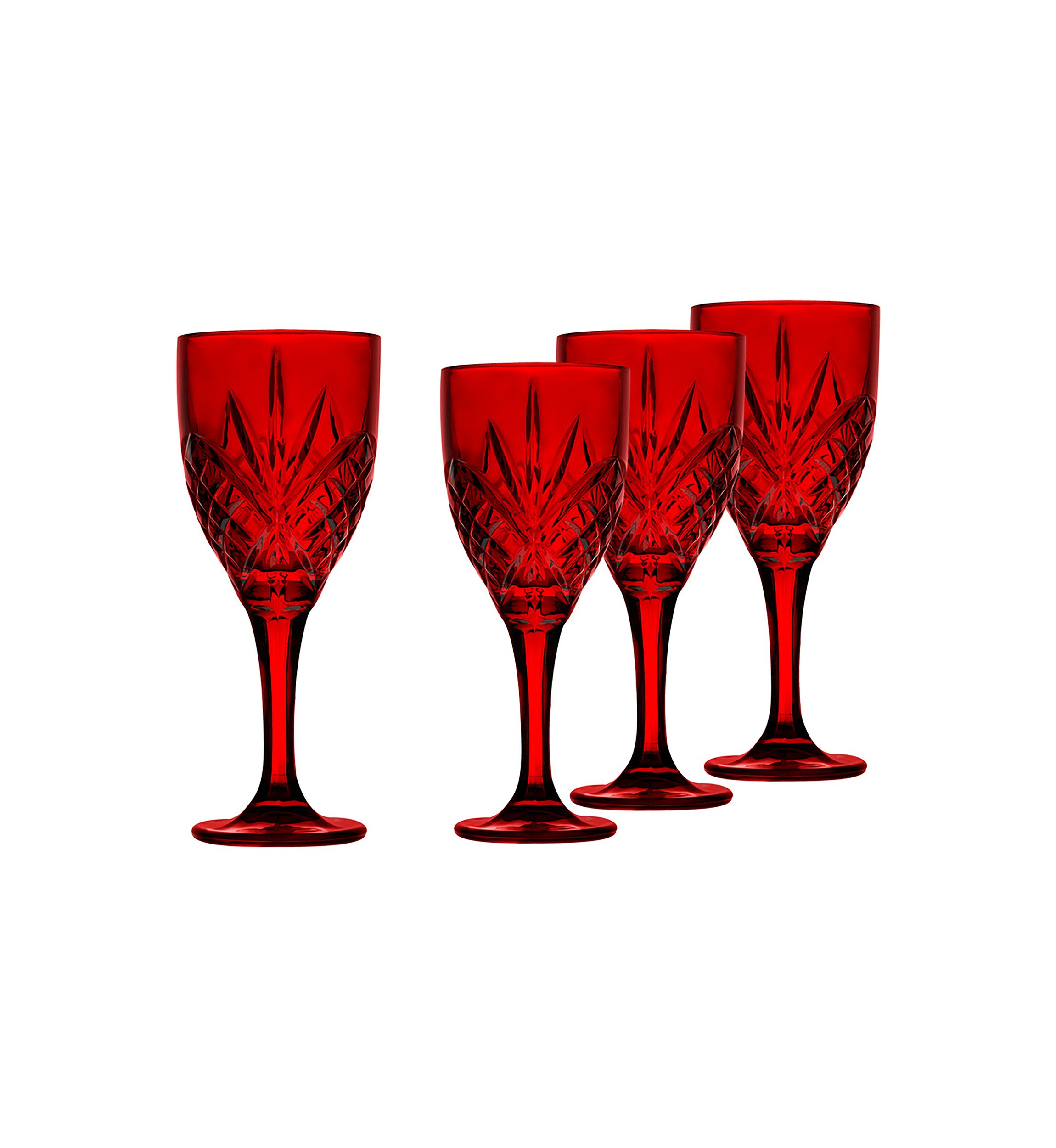 Set of 4 Dublin Red Goblets