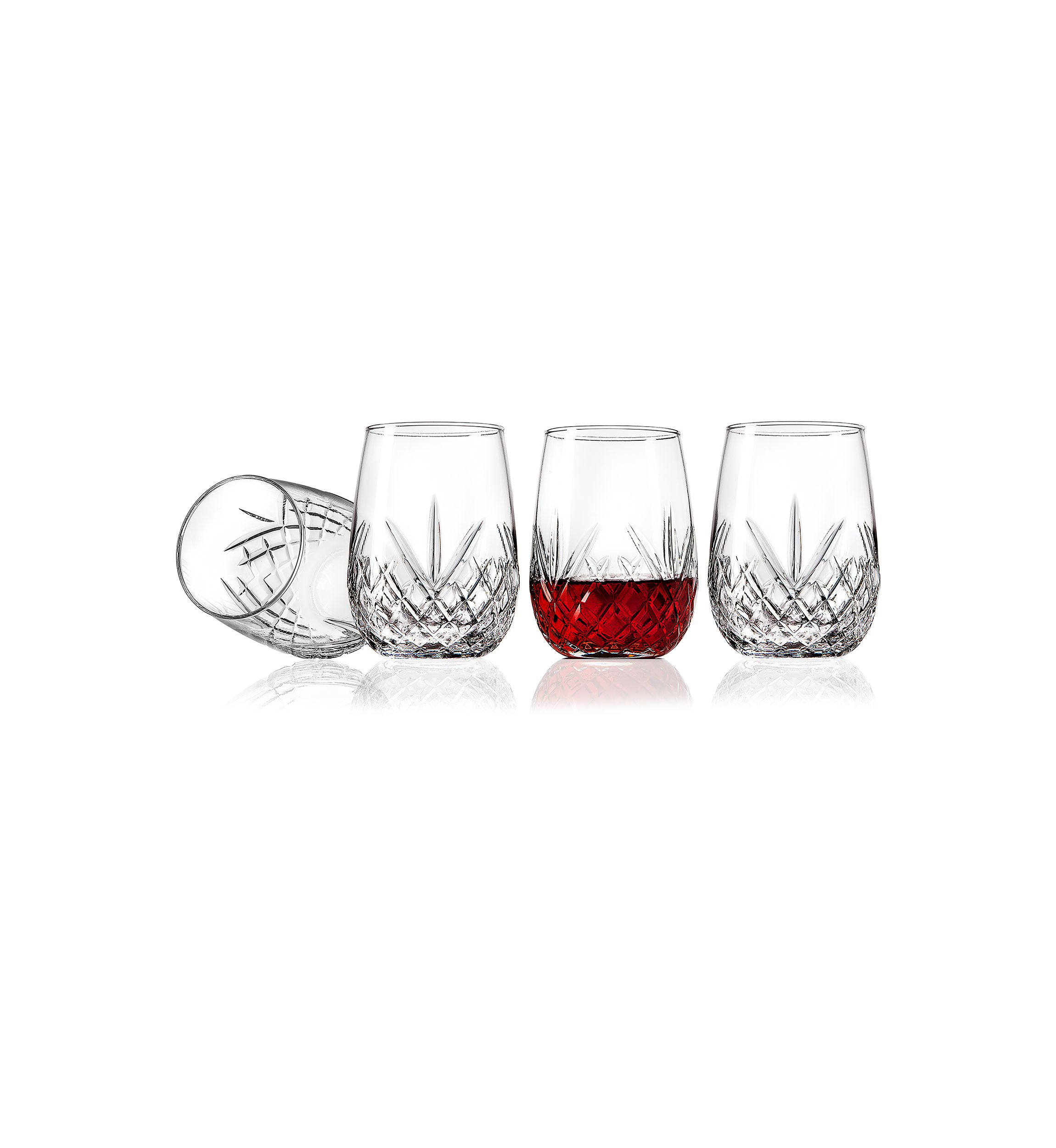 Dublin Set of 4 Stemless Wine Glasses 