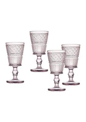Godinger Claro Pink Goblets - Set of 4