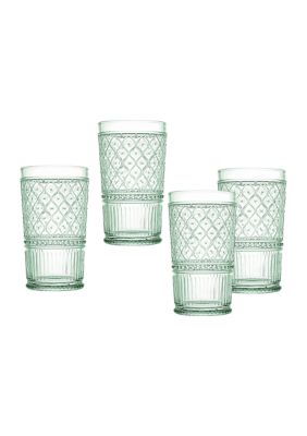 Green Claro Highball Glasses - Set of 4