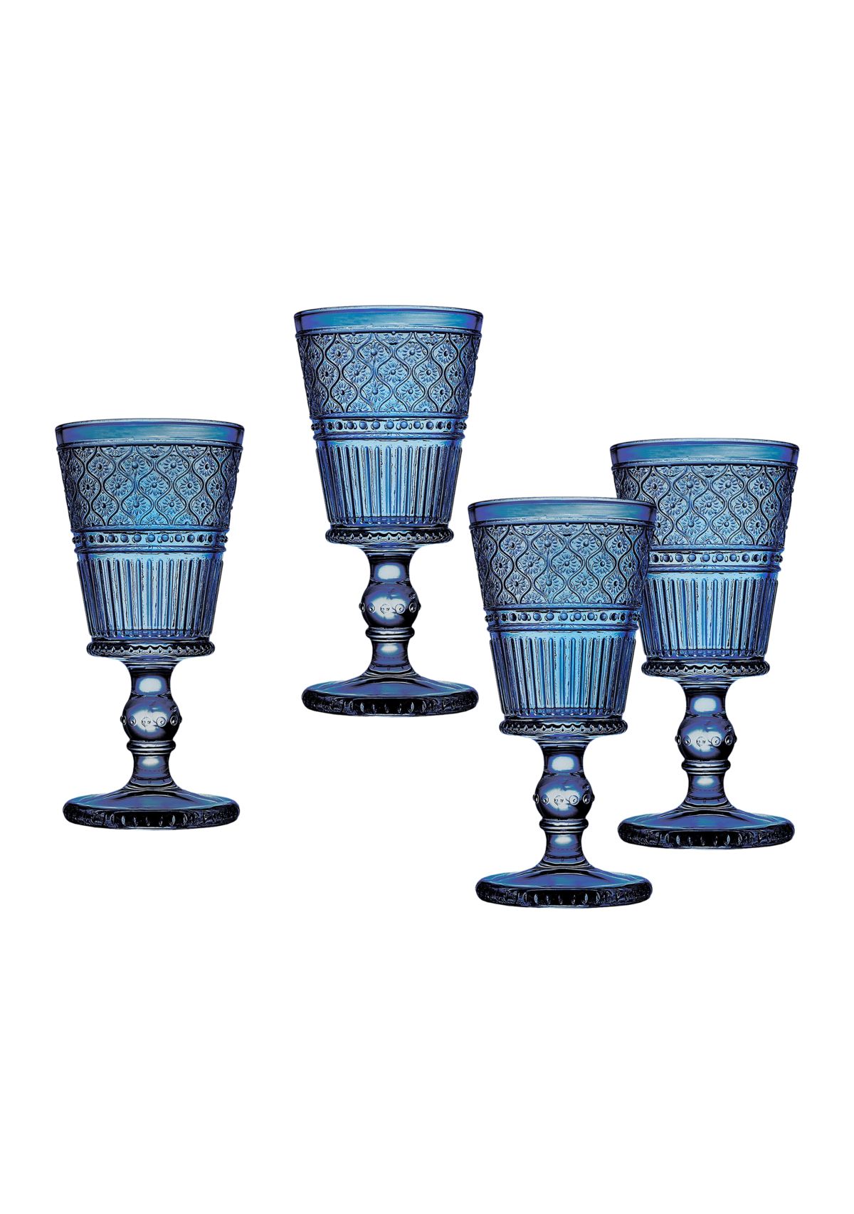 Blue Claro Set of 4 Goblets